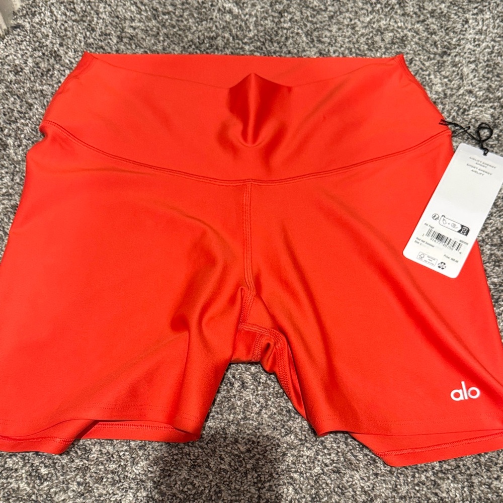 ALO Yoga Women's Vibrant Red Bike Shorts